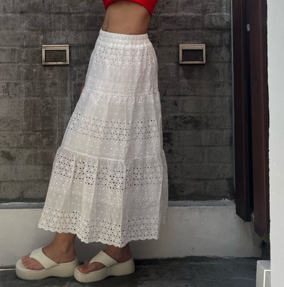 Falda borderie