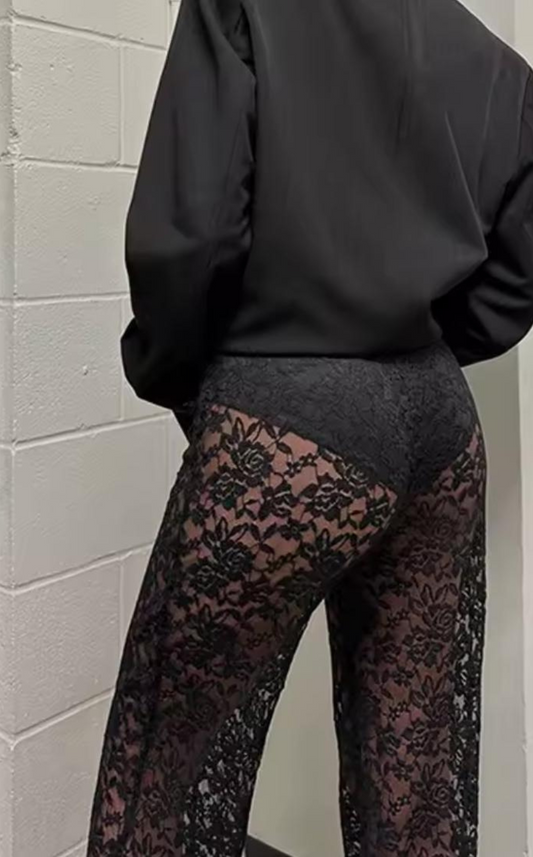 pantalón de encaje